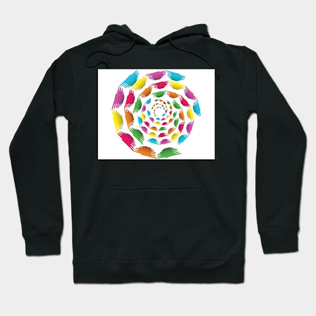 Circle background with absract shapes Hoodie by sigdesign